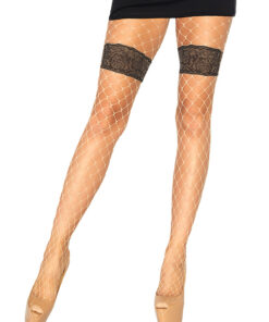 Diamant-Netzstrumpfhose m. Blume