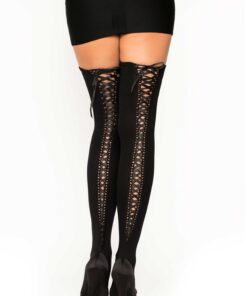 Blickdichte Thigh Highs Korsettrücken