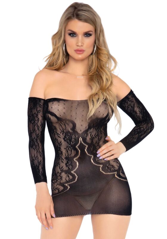 Schulterfreies Minikleid – Bild 2
