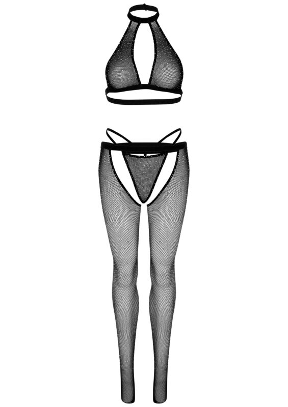 Netzoberteil, G-String und Strumpfhose – Bild 5