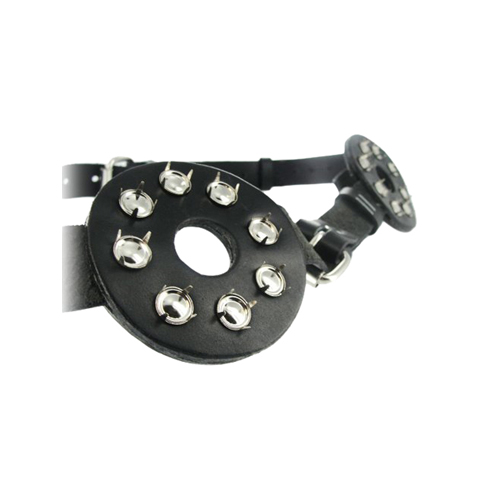 Brust Bondage Harness mit Spikes und Nippellöchern – Bild 2